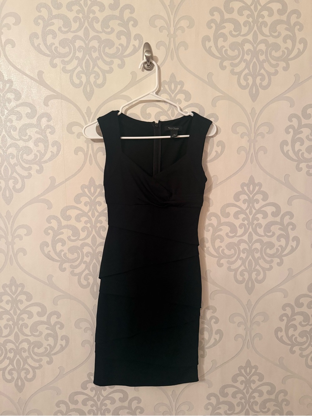 White House Black Market Tierd Black Dress Size 0